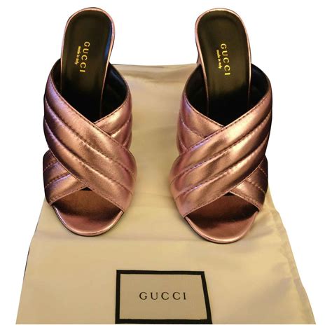 gucci pink smules|gucci mules and clogs.